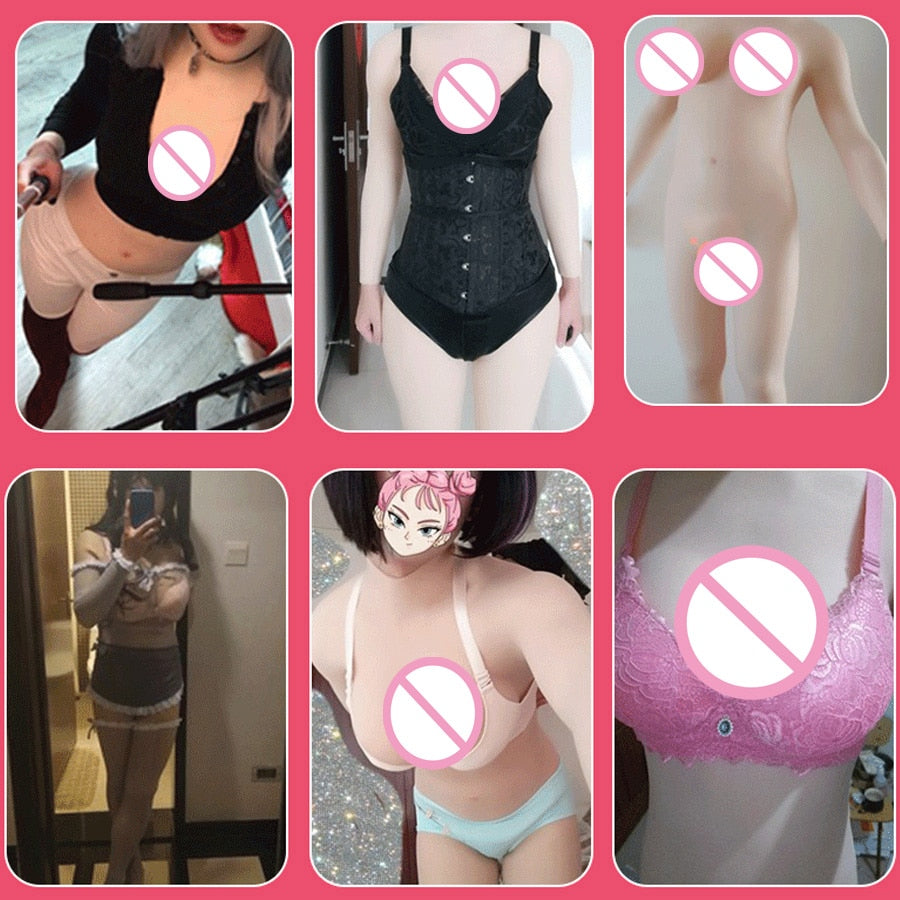 Fake Pussy Silicone Bodysuit For Transvestites Crossdressers 4th generation
