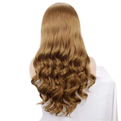 Blonde Gold Wavy Synthetic Lace Front Crossdressing Wig