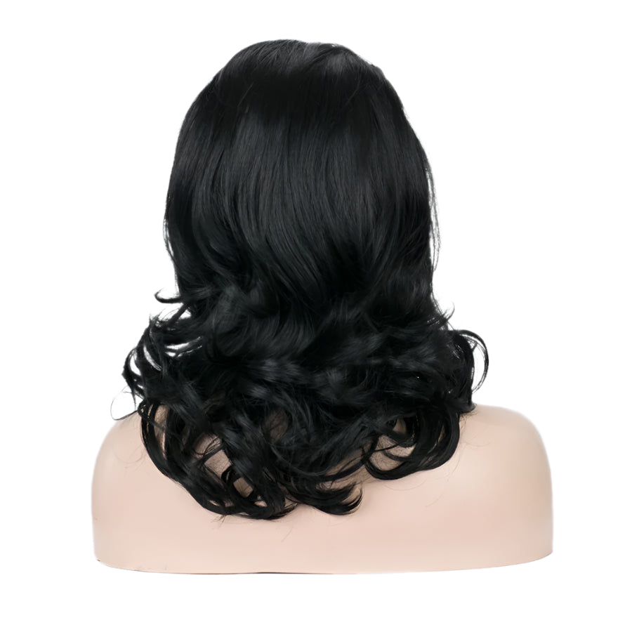 Black Wigs Short Synthetic Lace Front Crossdressing Wig