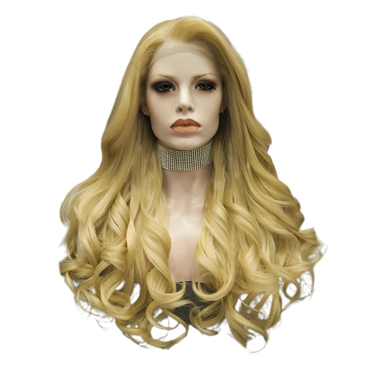 Synthetic Lace Front Blonde Crossdressing Wig