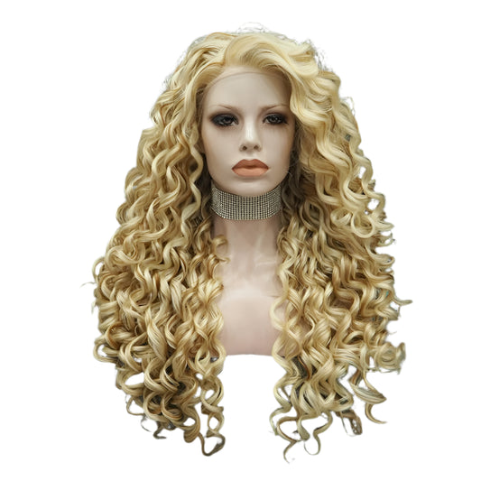 Synthetic Lace Front Blonde Crossdressing Wig