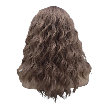 Short Synthetic Lace Front Purple Pink Crossdressing Wig