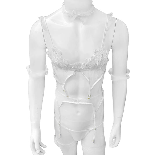 Transparent Shapewear Bodysuit | Size S, M, L, XL | Perfect for Crossdressers
