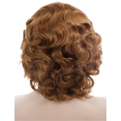 Wavy Short Blonde Synthetic Lace Front Crossdressing Wig