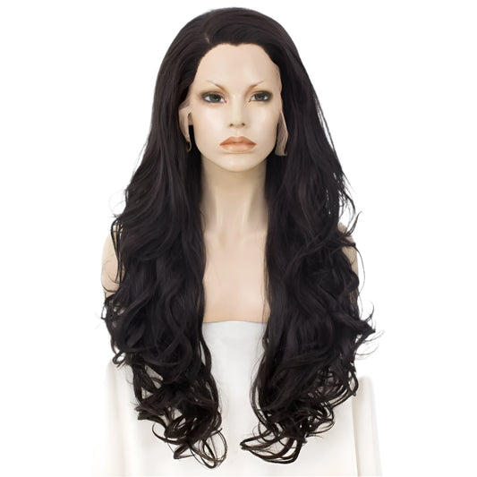 Natural Black Synthetic Lace Front Crossdressing Wig
