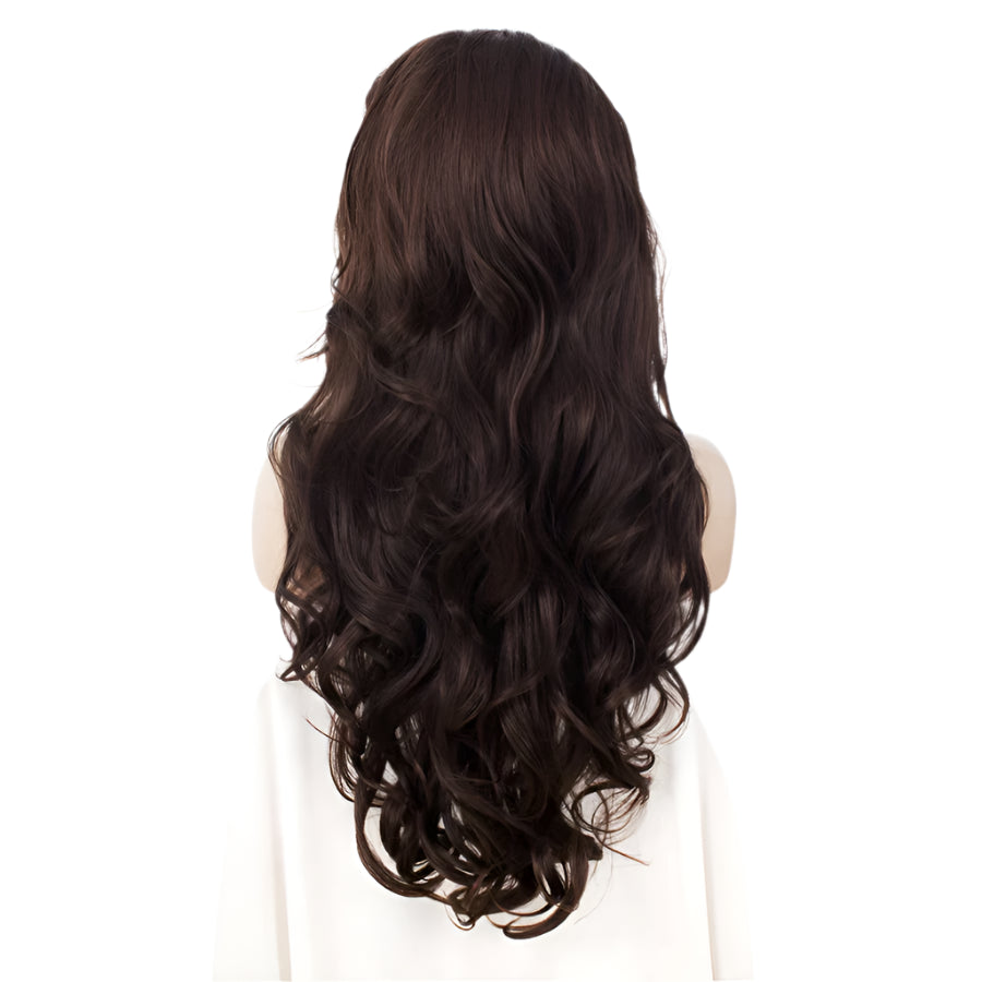 Brown Synthetic Lace Front Crossdressing Wig