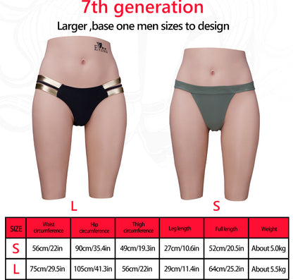 Realistic Silicone Hip Butt Enhancer Pants