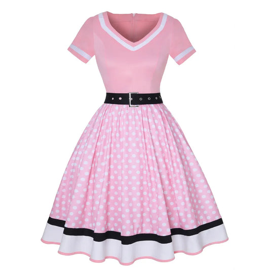 Vintage Polka Dot Dress with Belt – Fabulous Crossdressing Fashion