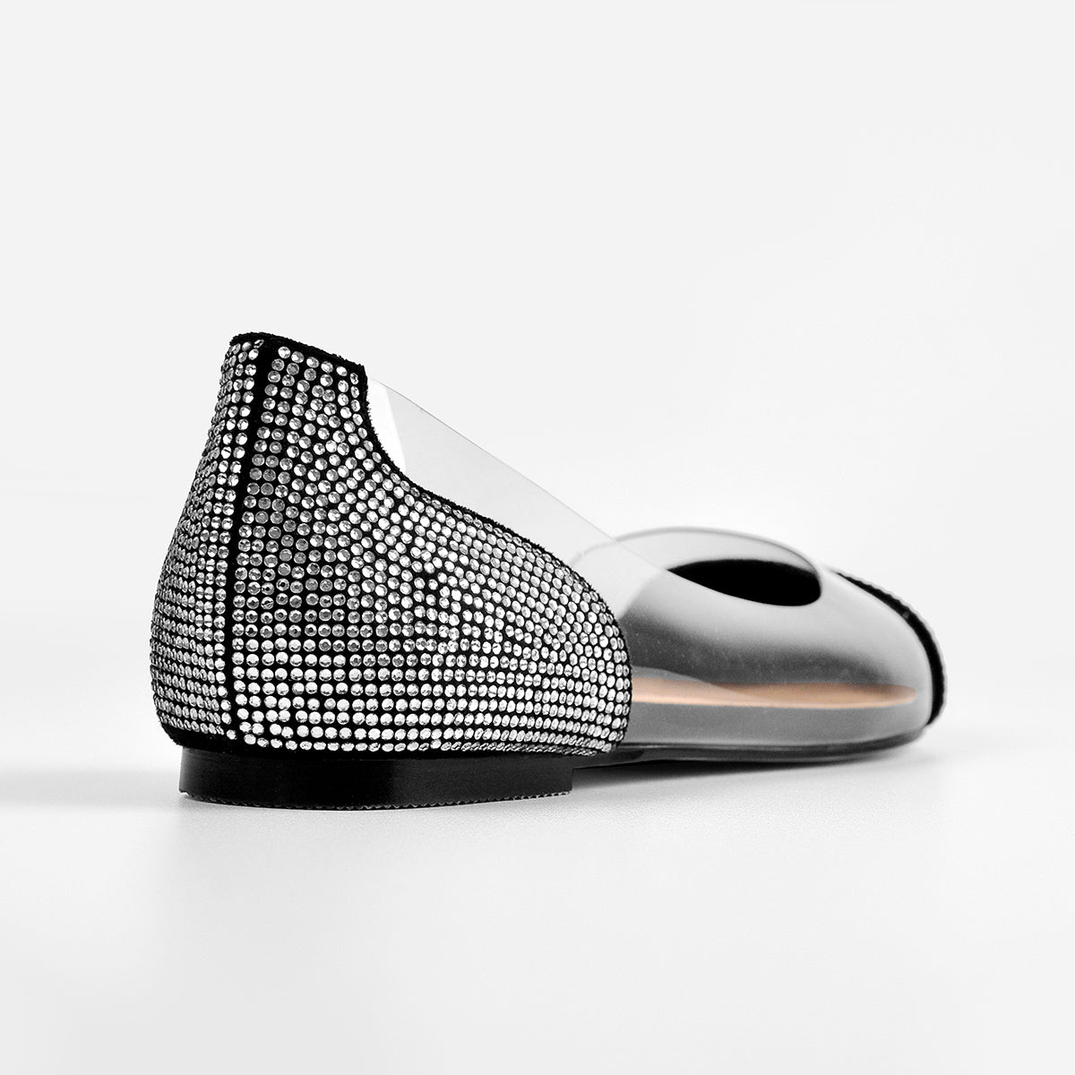 Clear Rhinestone Crossdressing Flats