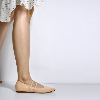 Mary Jane Double Strap Retro Crossdressing Flats