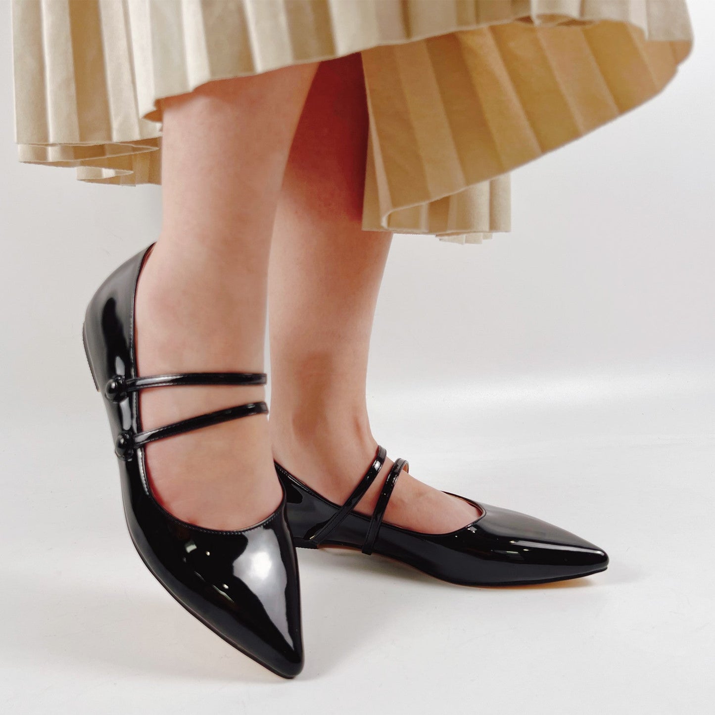 Mary Jane Double Strap Retro Crossdressing Flats