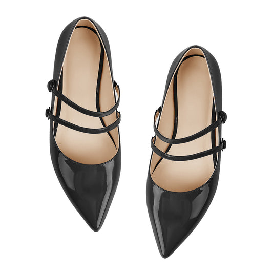 Mary Jane Double Strap Retro Crossdressing Flats