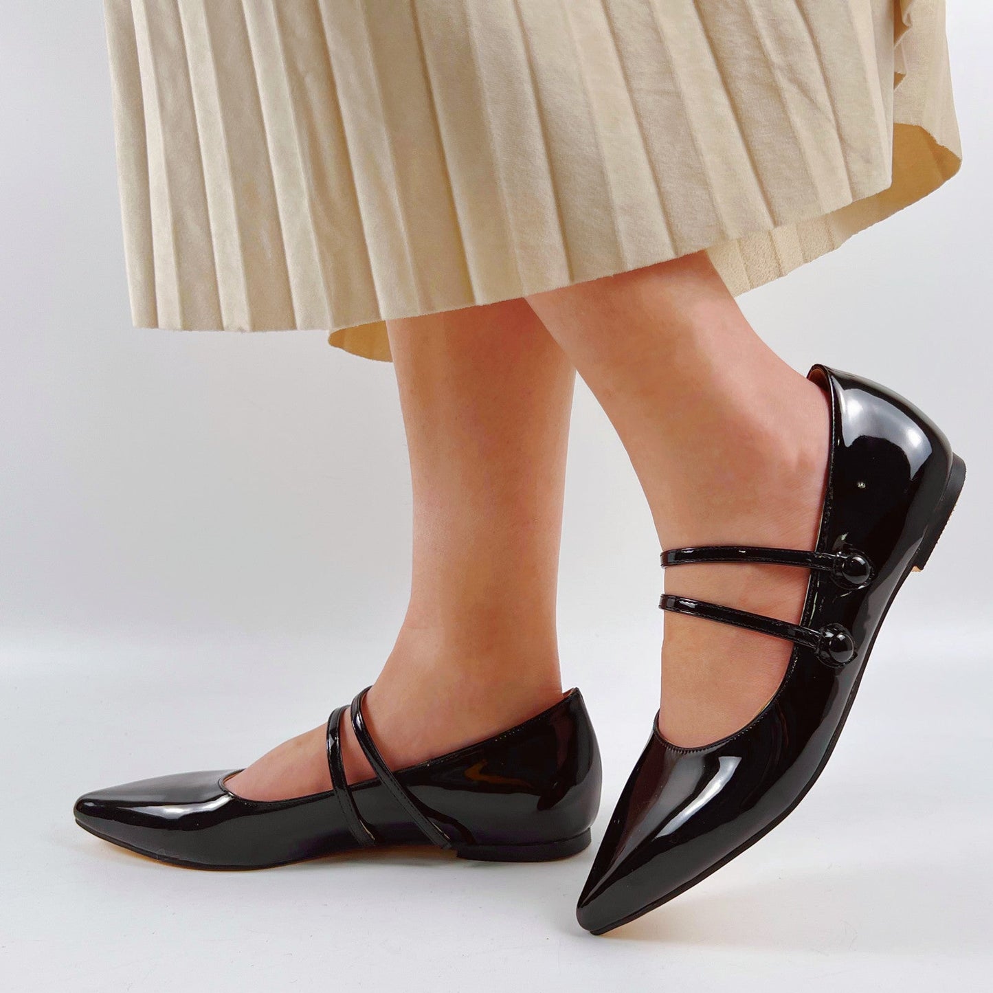 Mary Jane Double Strap Retro Crossdressing Flats
