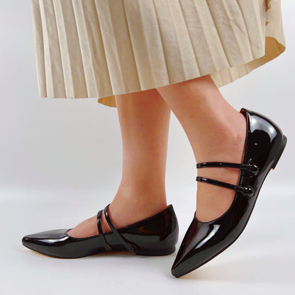 Mary Jane Double Strap Retro Crossdressing Flats