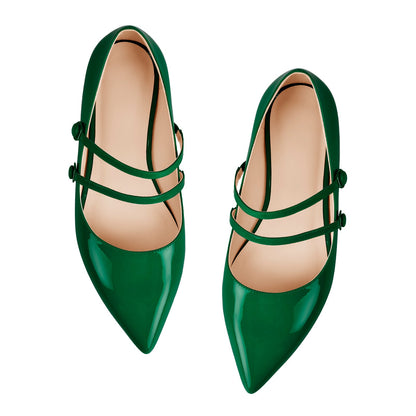 Mary Jane Double Strap Retro Crossdressing Flats