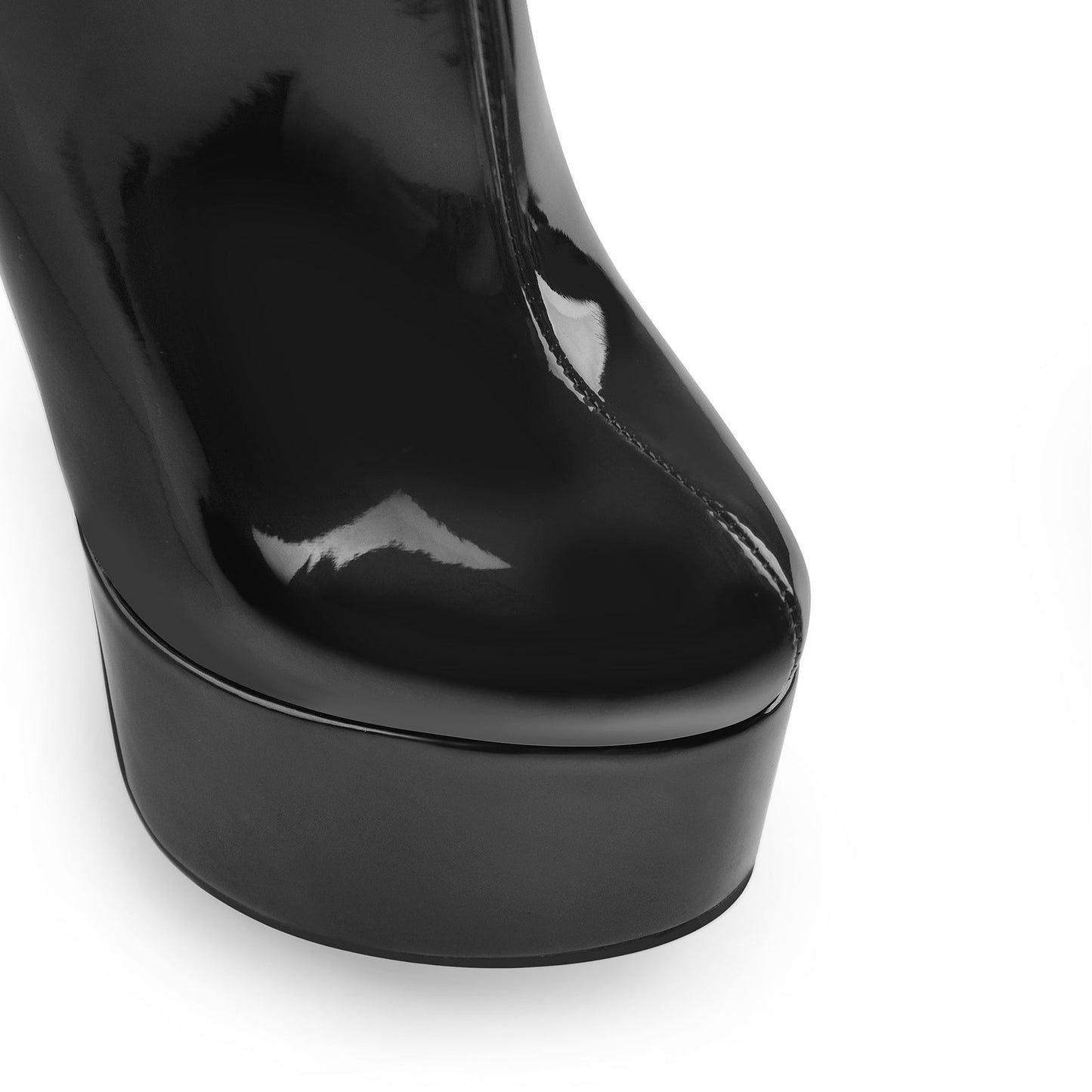 Black Strap Pointed Toe Stilettos Crossdressing Ankle Boots