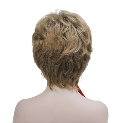 Short Straight Brown-Auburn Mix Wig – Chic and Natural Style for Crossdressers