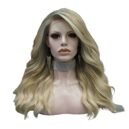 Blonde Highlight Wig Synthetic Lace Front Crossdressing Wig