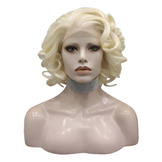 Blonde Wig Synthetic Lace Front Crossdressing Wig