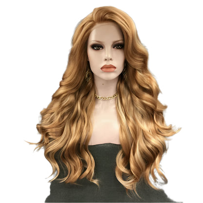 Synthetic Lace Front Gold Blonde Crossdressing Wig
