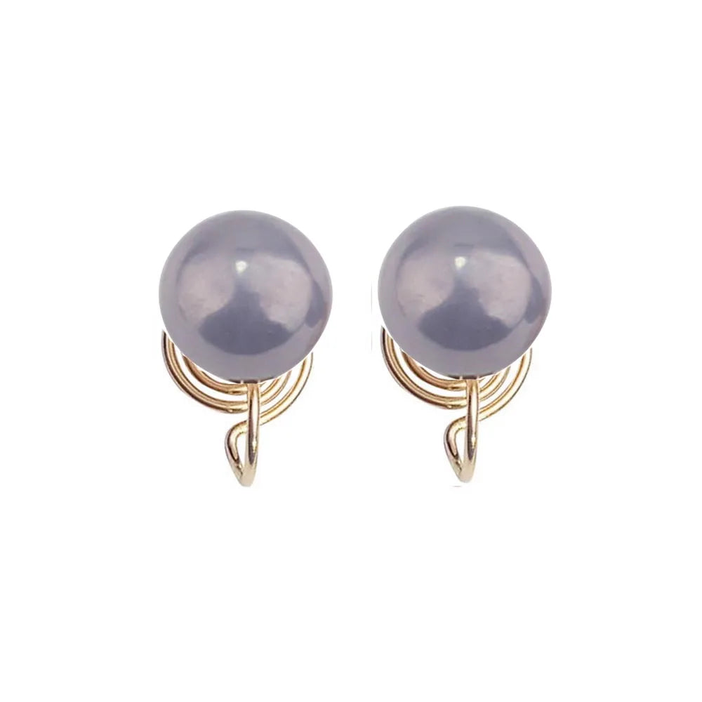 Classic Round Pearl Clip-On Earrings – Elegant Accessories for Crossdressers
