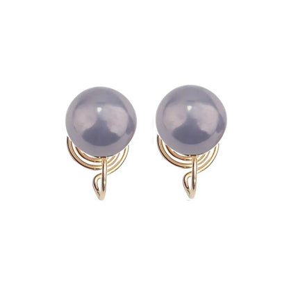 Classic Round Pearl Clip-On Earrings – Elegant Accessories for Crossdressers