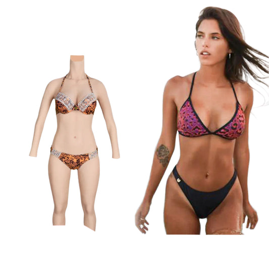 Silicone Bodysuit with Fake Breasts & Vagina – Ultimate Feminine Transformation