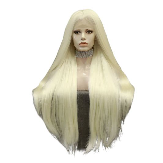 Long Straight Lace Front Blonde Crossdressing Wig