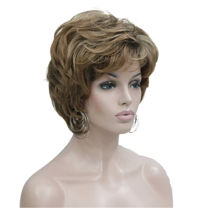 Short Straight Brown-Auburn Mix Wig – Chic and Natural Style for Crossdressers