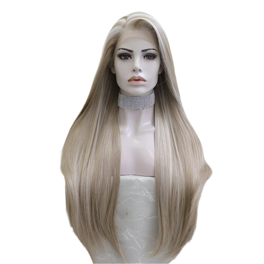 Synthetic Lace Front Brown Crossdressing Wig