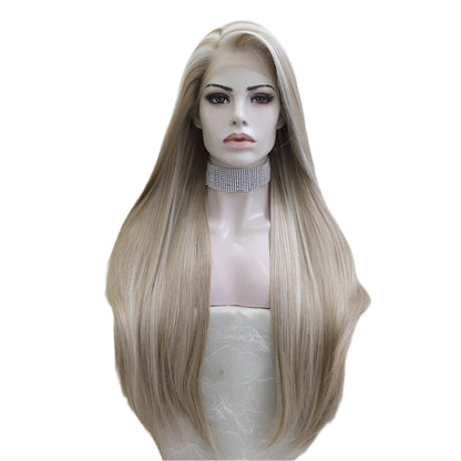Synthetic Lace Front Brown Crossdressing Wig