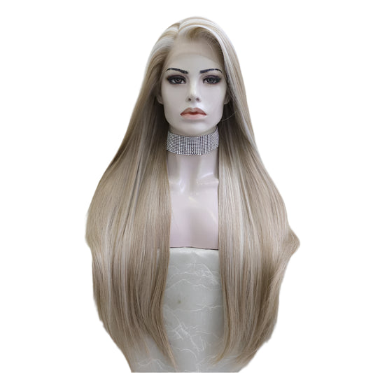 Synthetic Lace Front Brown Crossdressing Wig