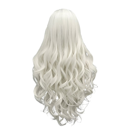 White Blonde Long Crossdressing Wig