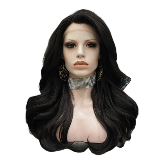 Black Wig Synthetic Lace Front Wig