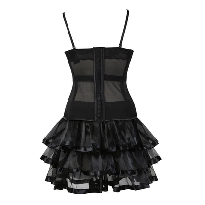 Corset Lingerie Dress with Garters – Two-Piece Set