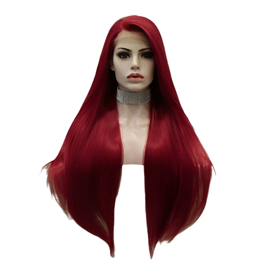 Red Lace Wig Synthetic Lace Front Wig