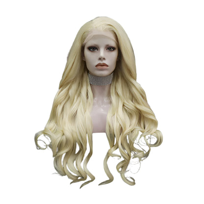 Blonde Long Synthetic Lace Front Crossdressing Wig