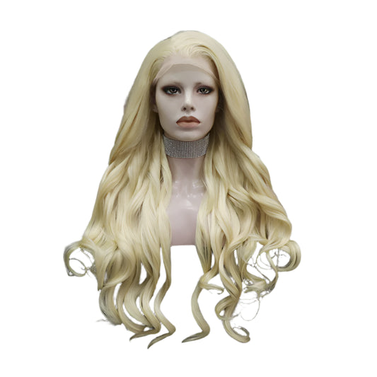 Blonde Long Synthetic Lace Front Crossdressing Wig