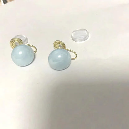 Classic Round Pearl Clip-On Earrings – Elegant Accessories for Crossdressers