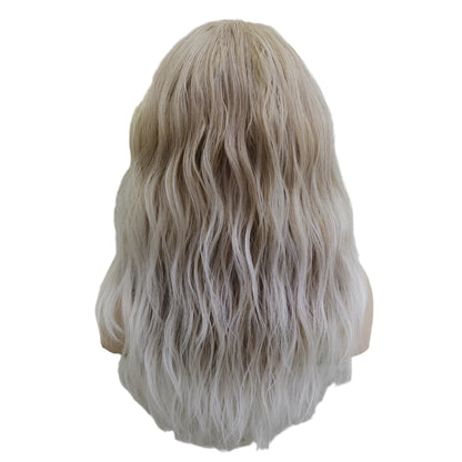 Ombre Ash Blonde Synthetic Lace Front Crossdressing Wig