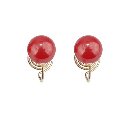 Classic Round Pearl Clip-On Earrings – Elegant Accessories for Crossdressers