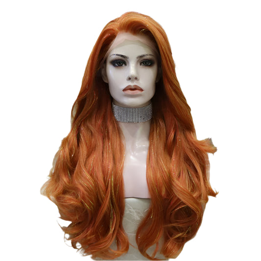 Synthetic Lace Front Ginger Blonde Crossdressing Wig