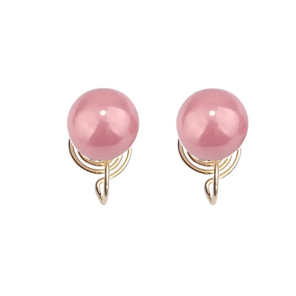 Classic Round Pearl Clip-On Earrings – Elegant Accessories for Crossdressers