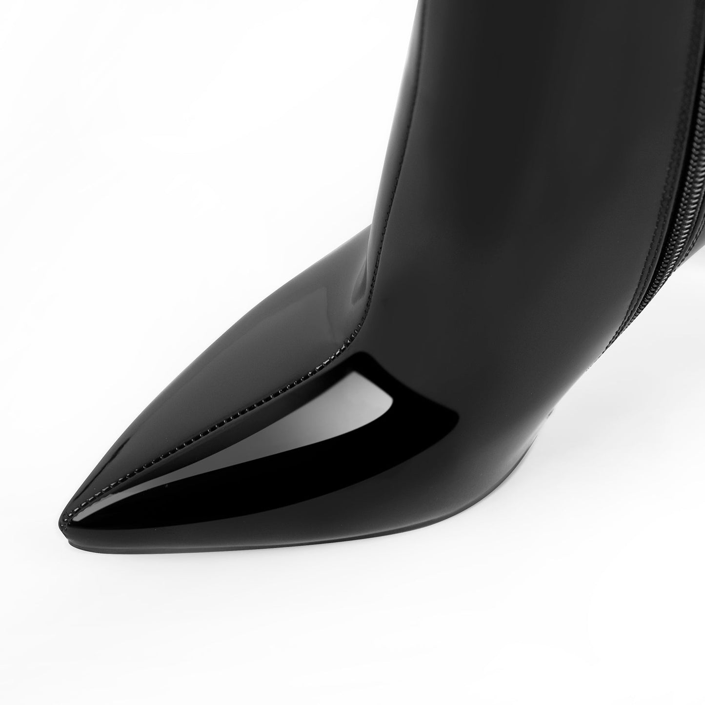Pointed Toe Stiletto Patent Crossdressing Ankle Boots