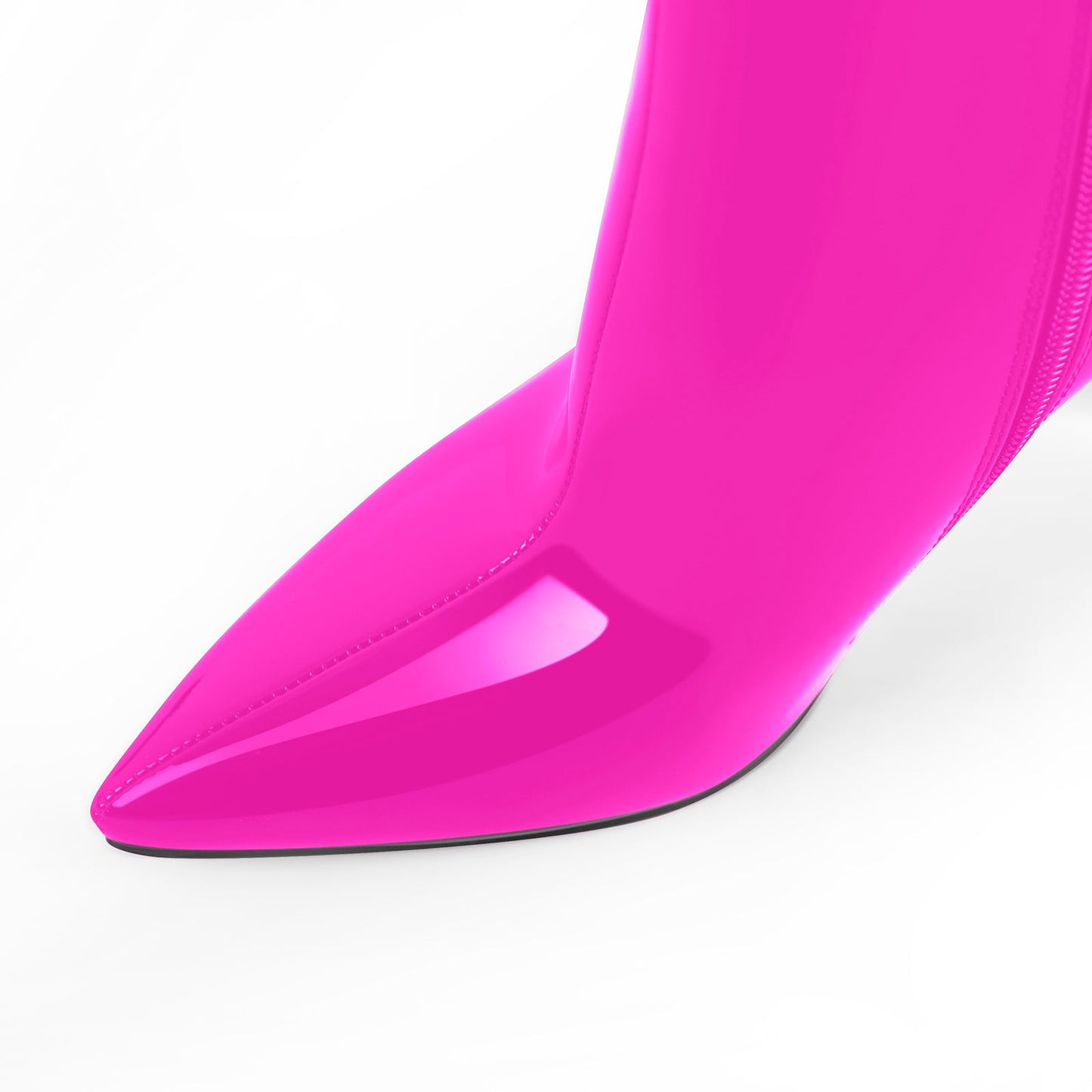 Pointed Toe Stiletto Patent Crossdressing Ankle Boots