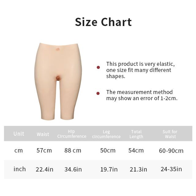 Half Length Silicone Vaginal Pants Hip-enhancer 2G