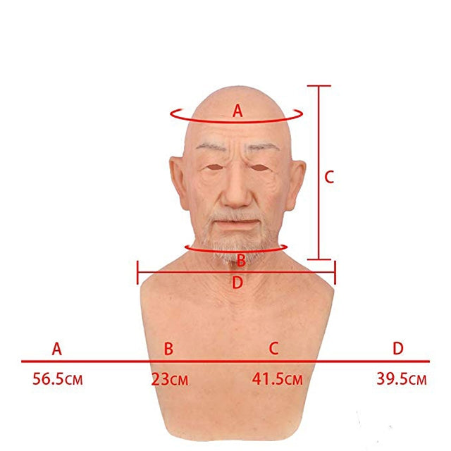William Silicone Old Man Head Mask