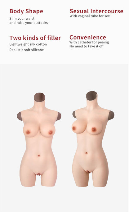 G Cup Half-length Silicone Bodysuit 4G